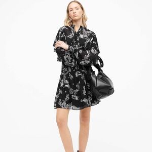 VERY LOVELY NWT ALLSAINTS BLACK AND WHITE MINI DRESS SIZE S